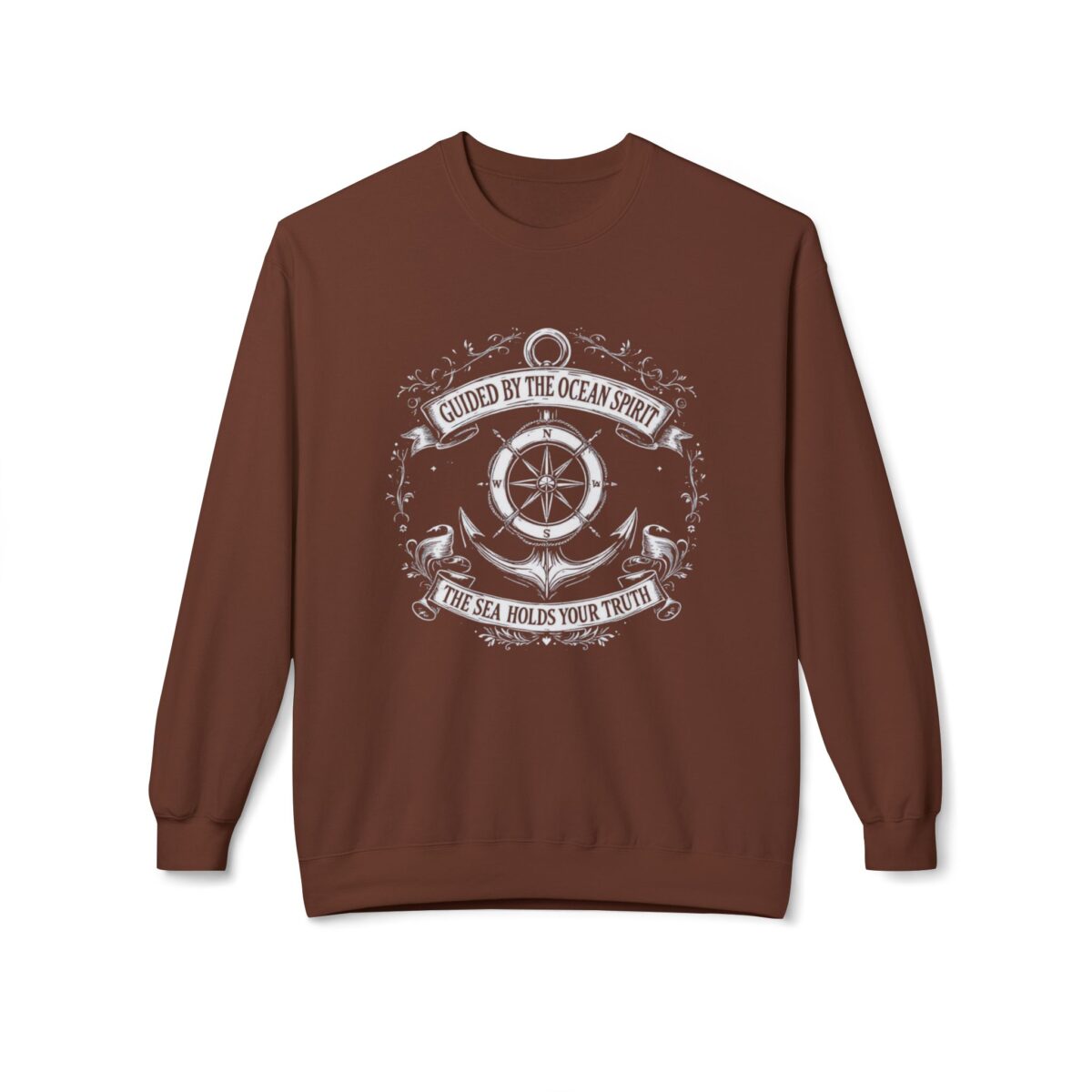 GUIDED BY THE OCEAN SPIRIT Unisex Midweight Softstyle Fleece Crewneck Sweatshirt - Image 5