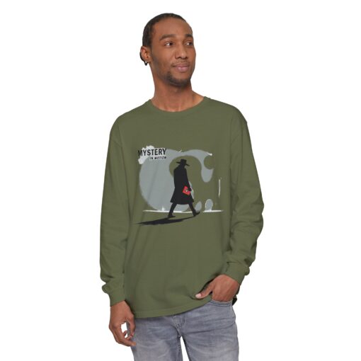 Mystery in motion Unisex Garment-dyed Long Sleeve T-Shirt - Image 7