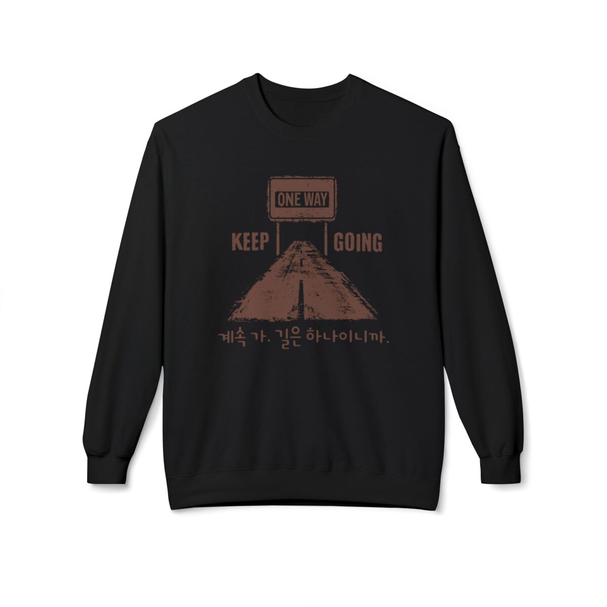 One way, keep going II Unisex Midweight Softstyle Fleece Crewneck Sweatshirt - Image 5