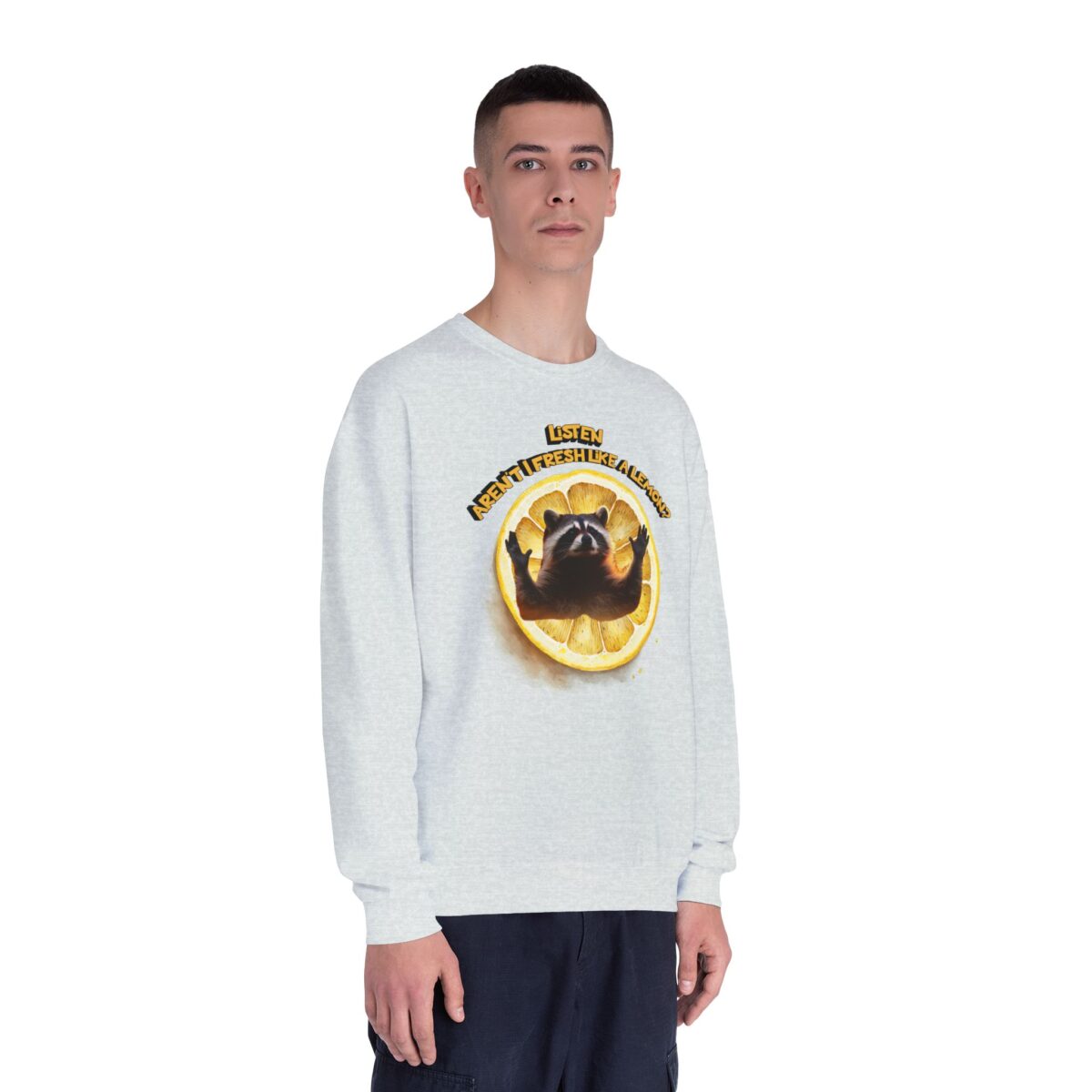 Lemonish racoon Unisex NuBlend® Crewneck Sweatshirt - Image 15