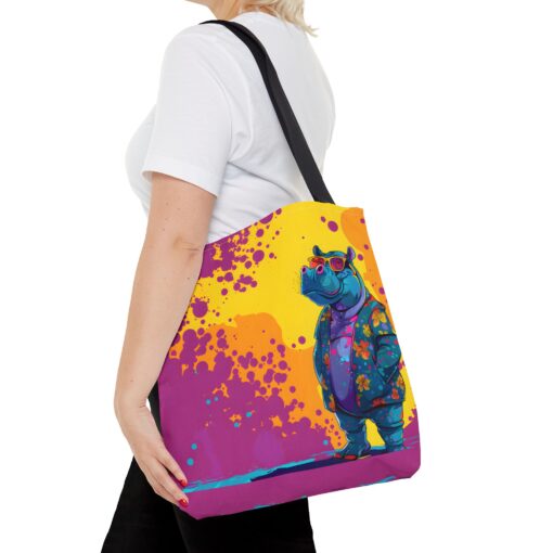 Stylish Hippo Tote Bag (AOP) - Image 8