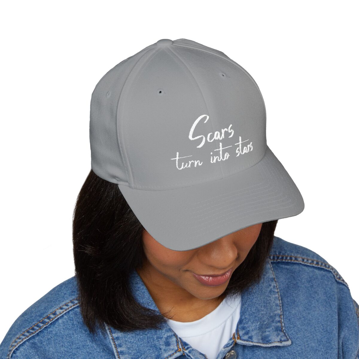 Embroidered Cap - 'Scars Turn Into Stars' Inspiring Quote - Image 3