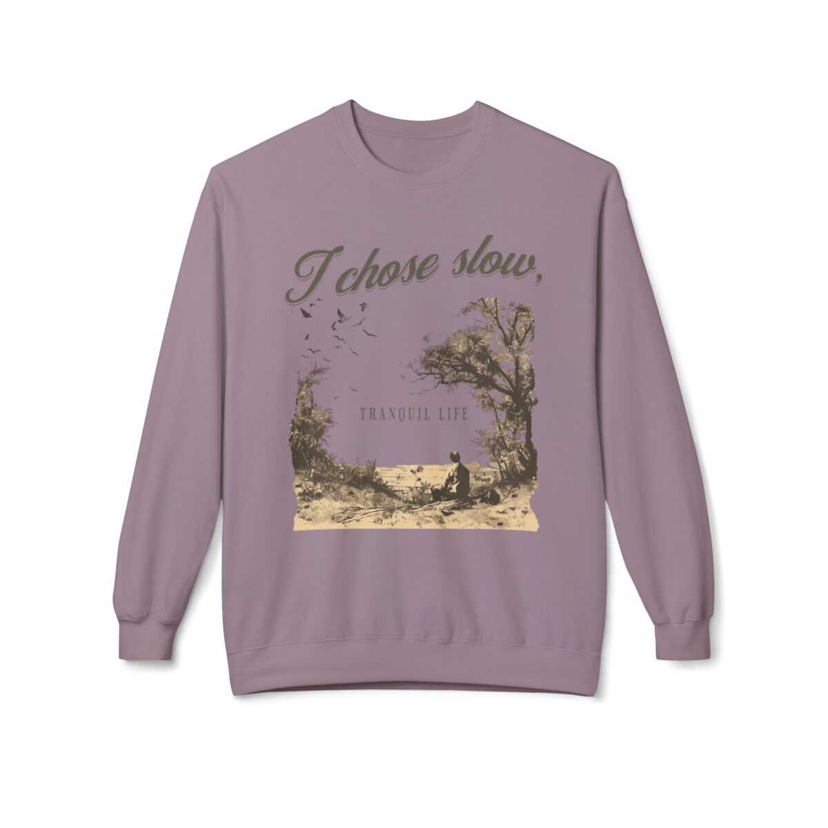 Slow tranquil life Unisex Midweight Softstyle Fleece Crewneck Sweatshirt - Image 17