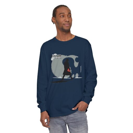 Mystery in motion Unisex Garment-dyed Long Sleeve T-Shirt - Image 15
