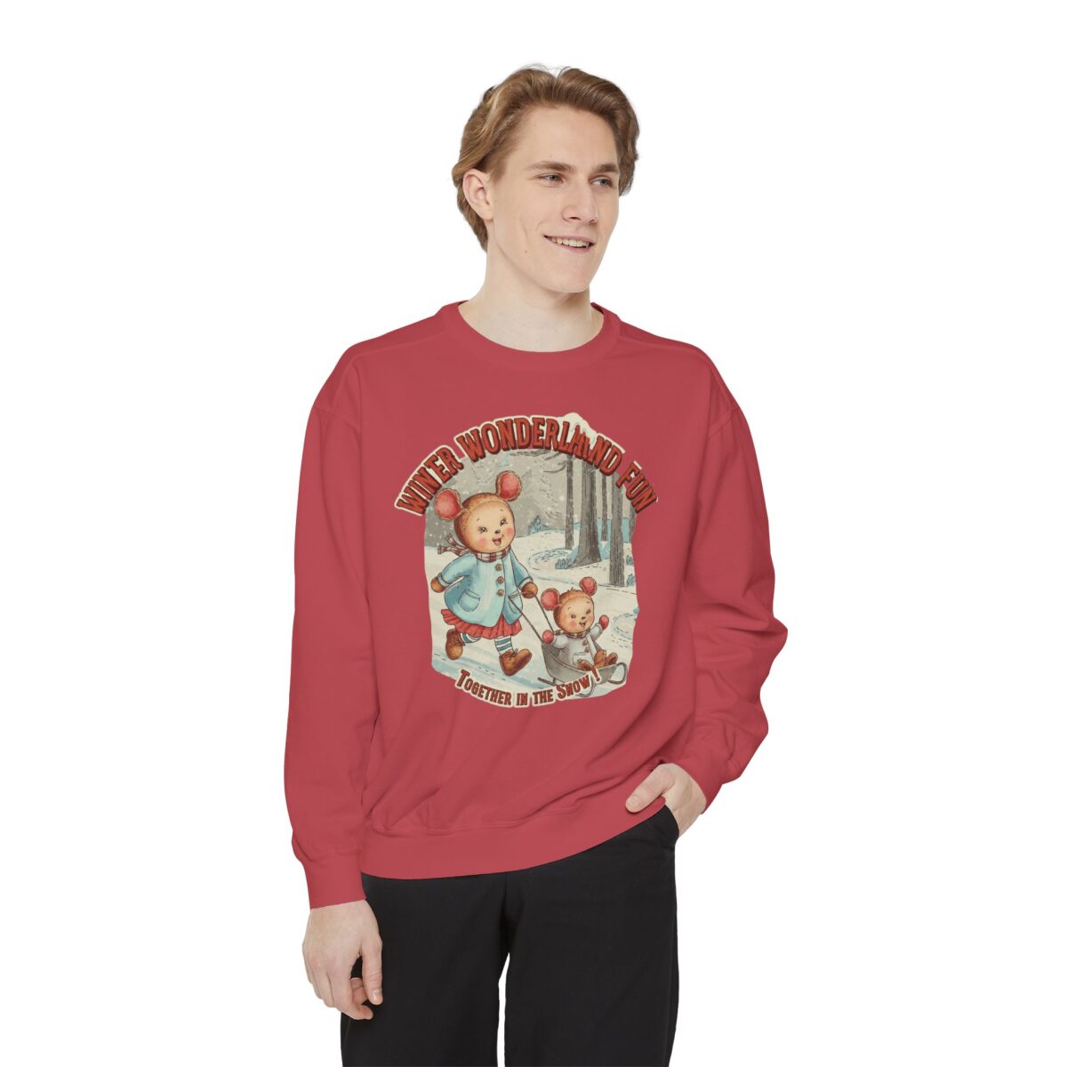 Winter wonderland fun Unisex Garment-Dyed Sweatshirt - Image 27