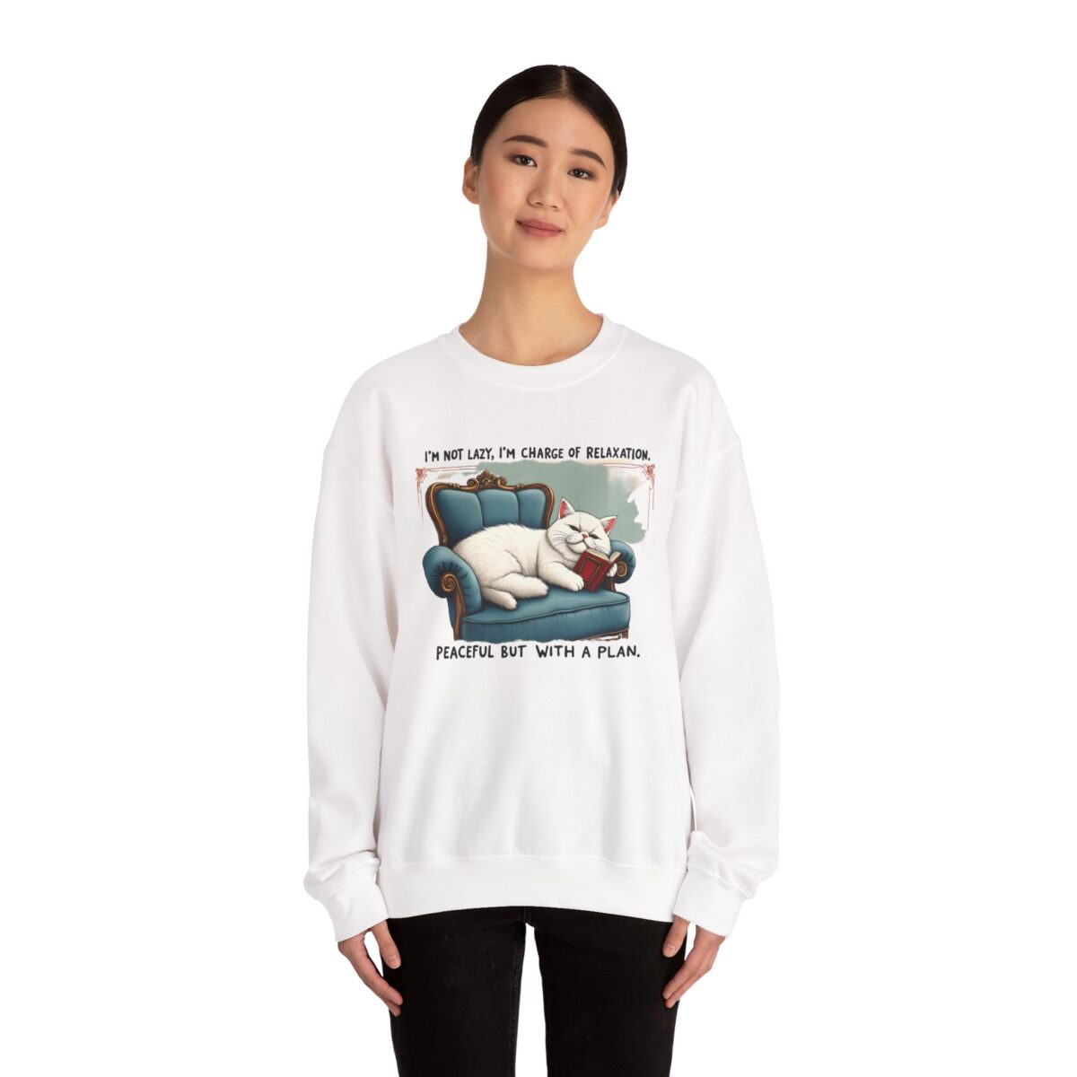 I'm not lazy Unisex Heavy Blend™ Crewneck Sweatshirt - Image 4