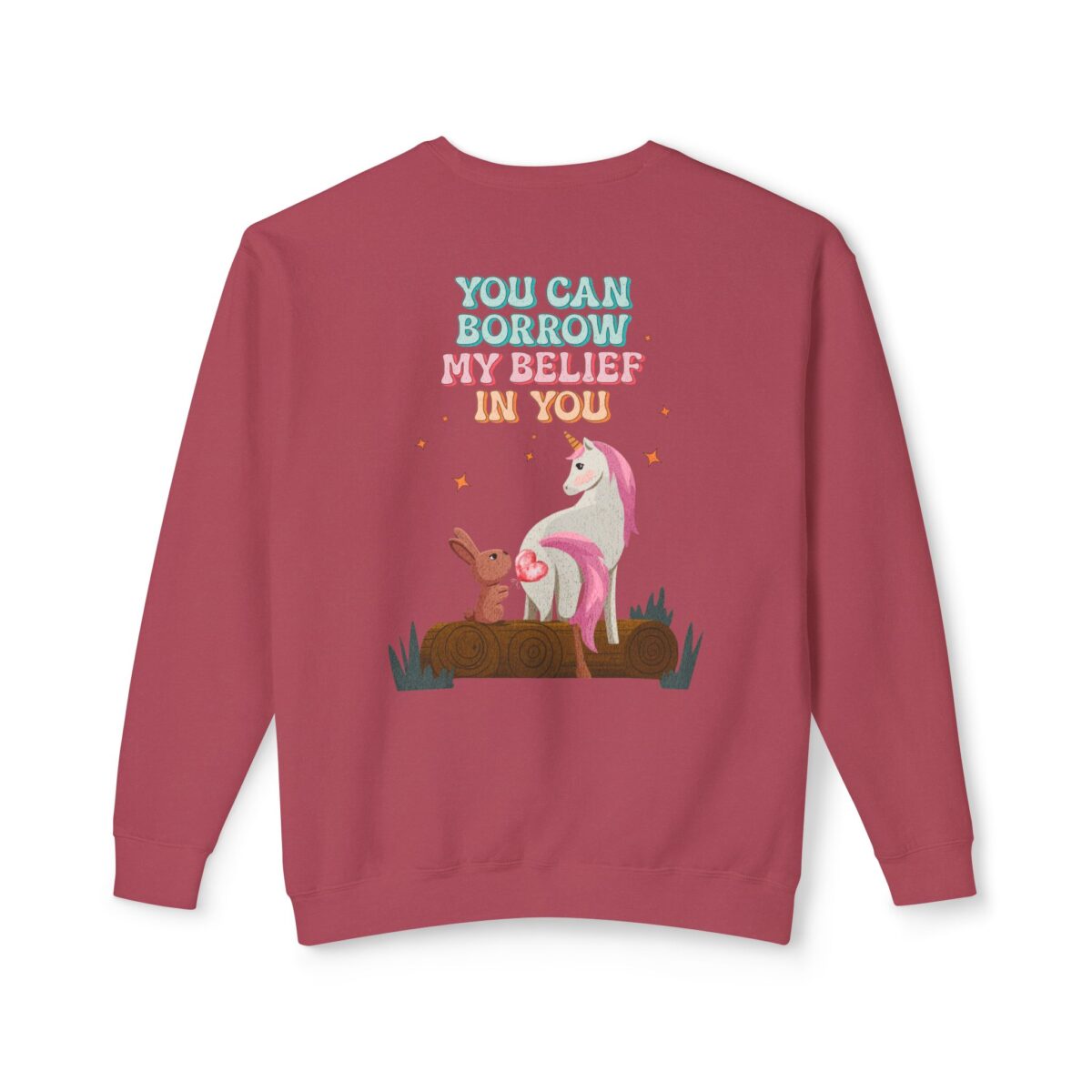 Yohave my belief in you Unisex Lightweight u can Crewneck Sweatshirt - Image 26