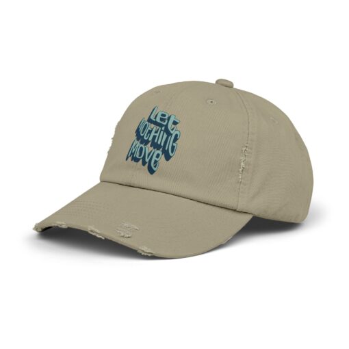 Let nothing move Unisex Distressed Cap - Image 6