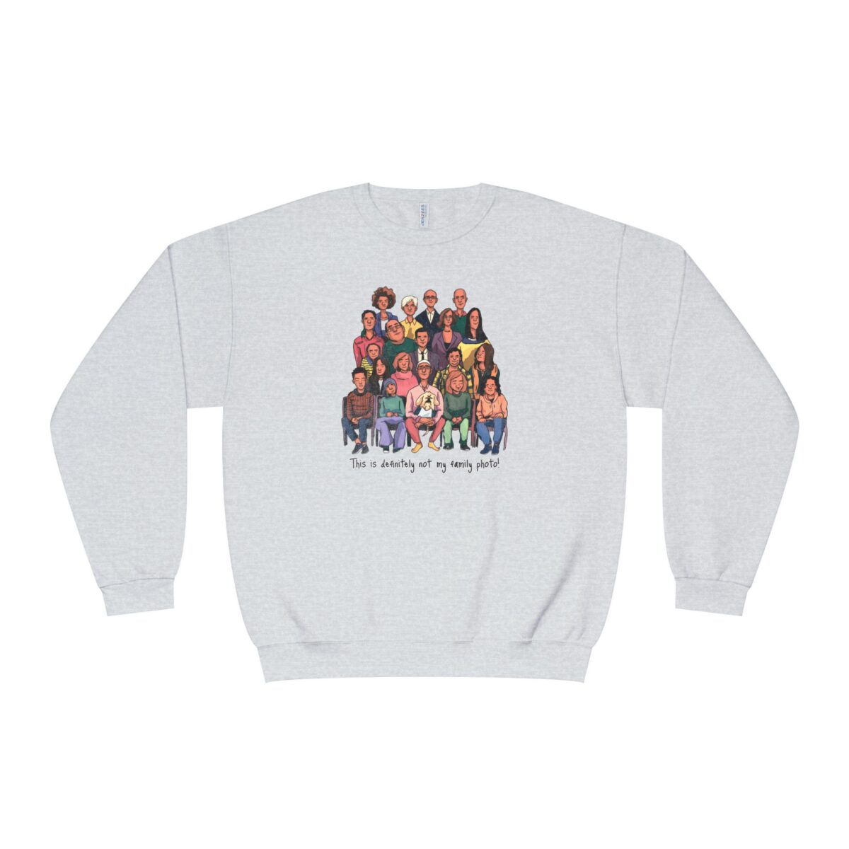 Definitely not my family photo Unisex NuBlend® Crewneck Sweatshirt - Image 17