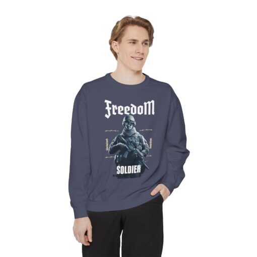 Freedom Soldier Unisex Garment-Dyed Sweatshirt - Image 11