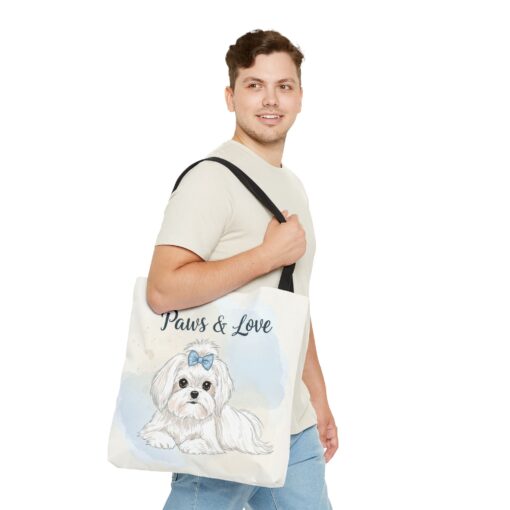 Paws & Love Dog Tote Bag - Cute Pet Lover's Carryall - Image 11
