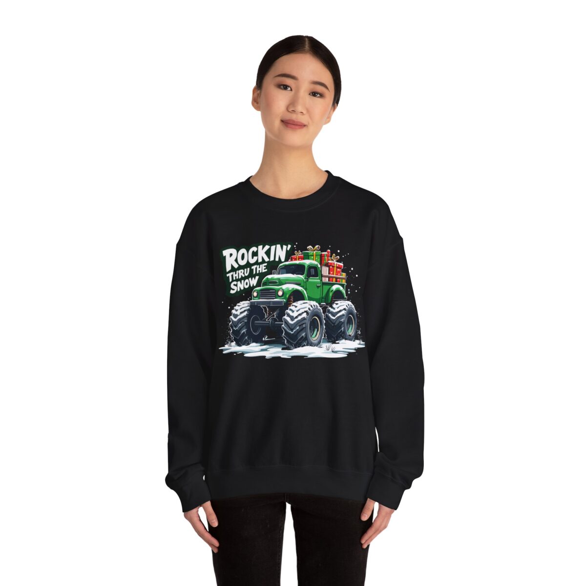 ROCKIN' THRU THE SNOW Unisex Heavy Blend™ Crewneck Sweatshirt - Image 4