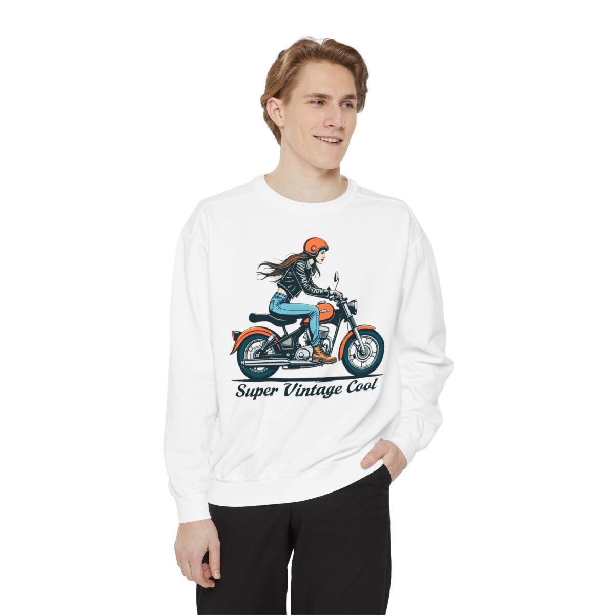 Super vintage cool Unisex Garment-Dyed Sweatshirt - Image 3