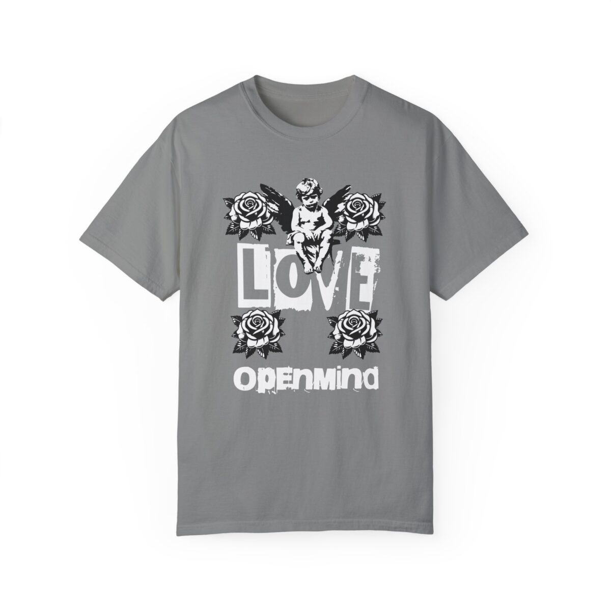 Unisex Garment-Dyed T-Shirt - Love Openmind Vintage Graphic Tee - Image 9