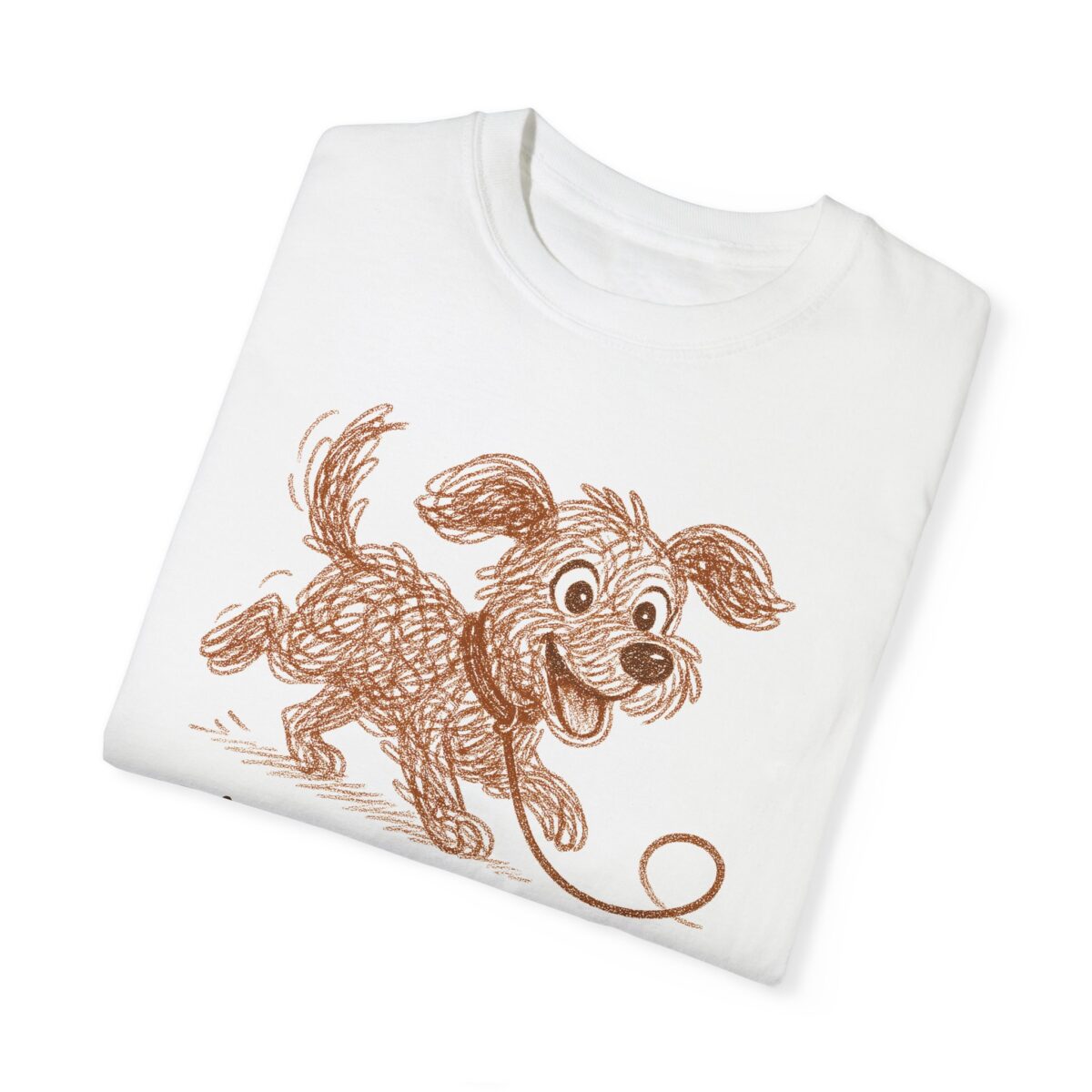 Loyal Dog Sketch Unisex T-Shirt - Fun Pet Lover Tee - Image 3