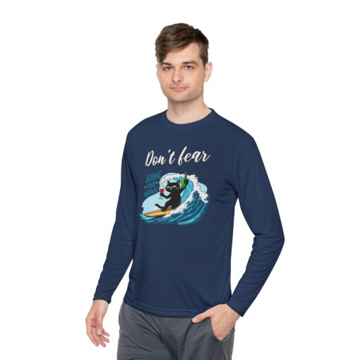 Don't fear, ride the wave Unisex Lightweight Long Sleeve Tee - Image 23