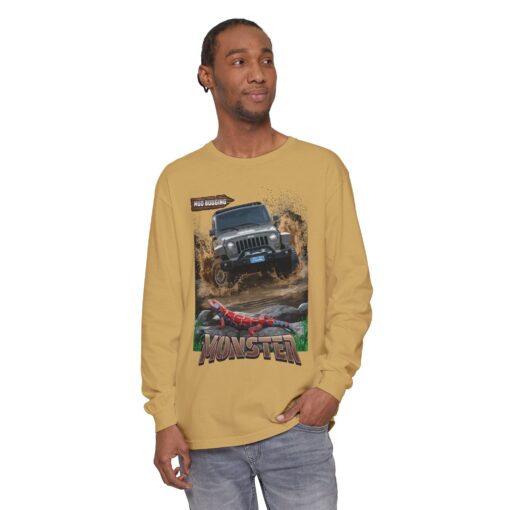 Monster car Unisex Garment-dyed Long Sleeve T-Shirt - Image 7
