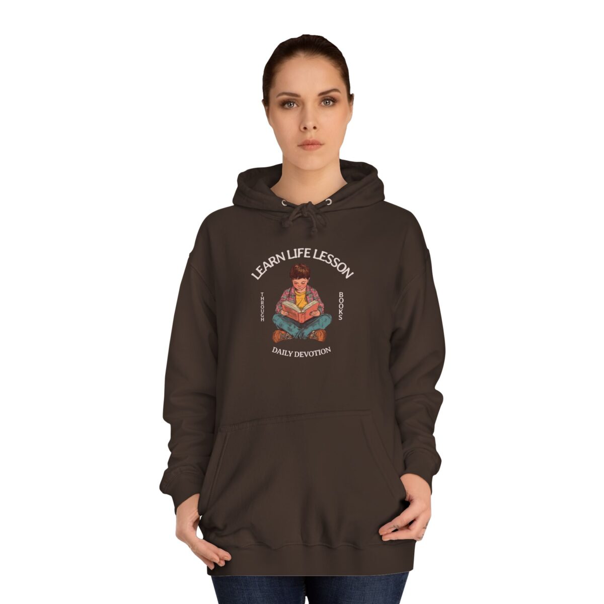 Through books Unisex College Hoodie - Image 4