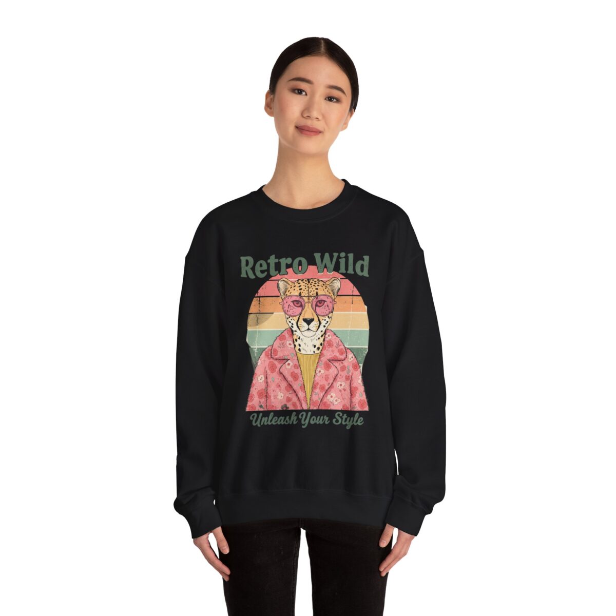 Retro wild Unisex Heavy Blend™ Crewneck Sweatshirt - Image 4