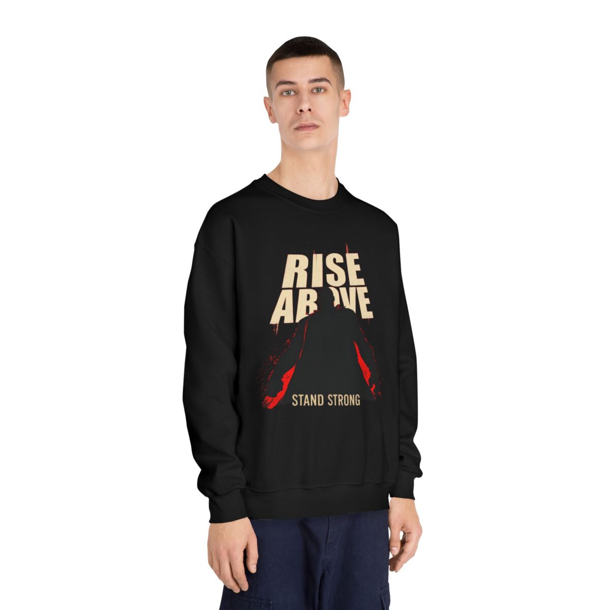 Rise above Unisex DryBlend® Crewneck Sweatshirt - Image 4