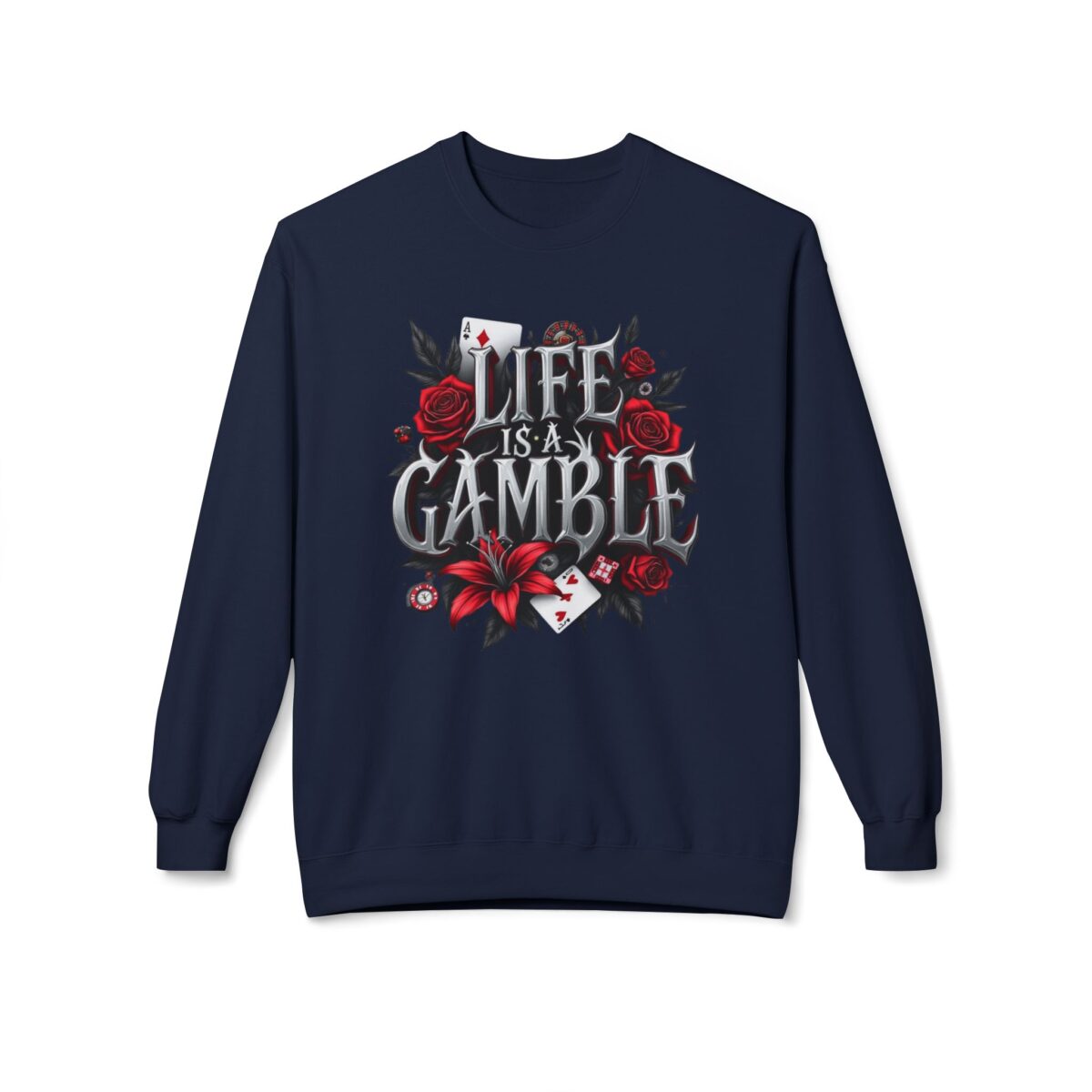 Life is a gamble Unisex Midweight Softstyle Fleece Crewneck Sweatshirt - Image 29