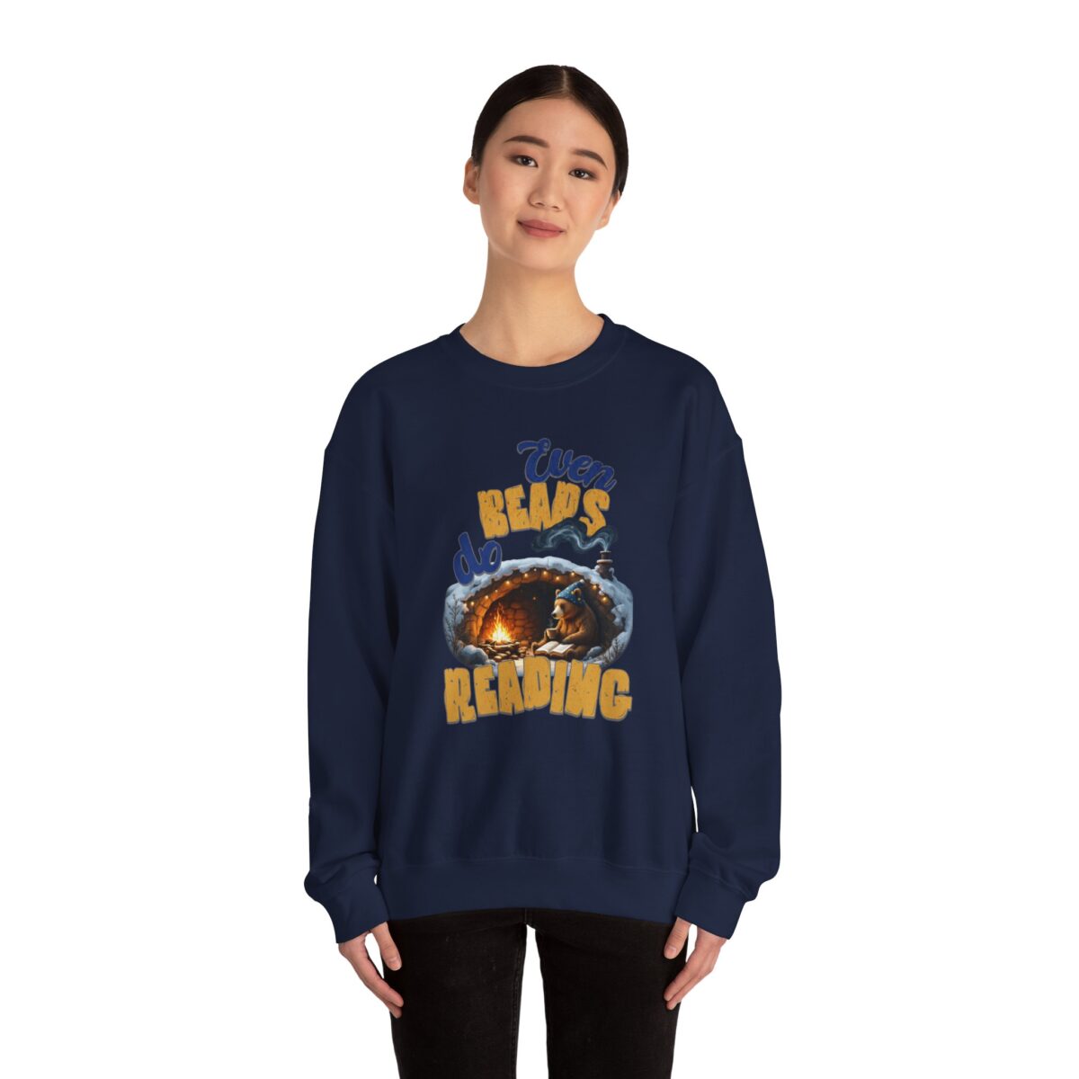 Even bears do reading Unisex Heavy Blend™ Crewneck Sweatshirt - Image 36