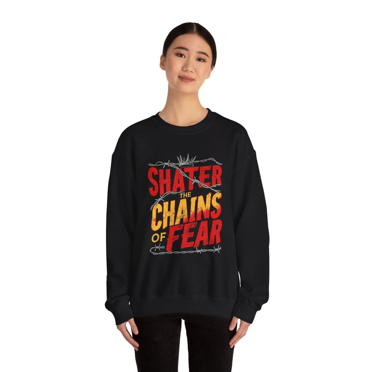 Shater chains of fear Unisex Heavy Blend™ Crewneck Sweatshirt - Image 4