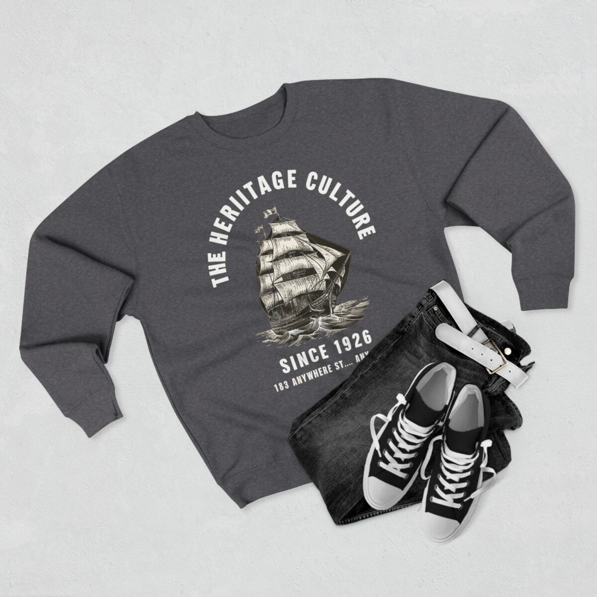 The heritage Culture Unisex Crewneck Sweatshirt - Image 3