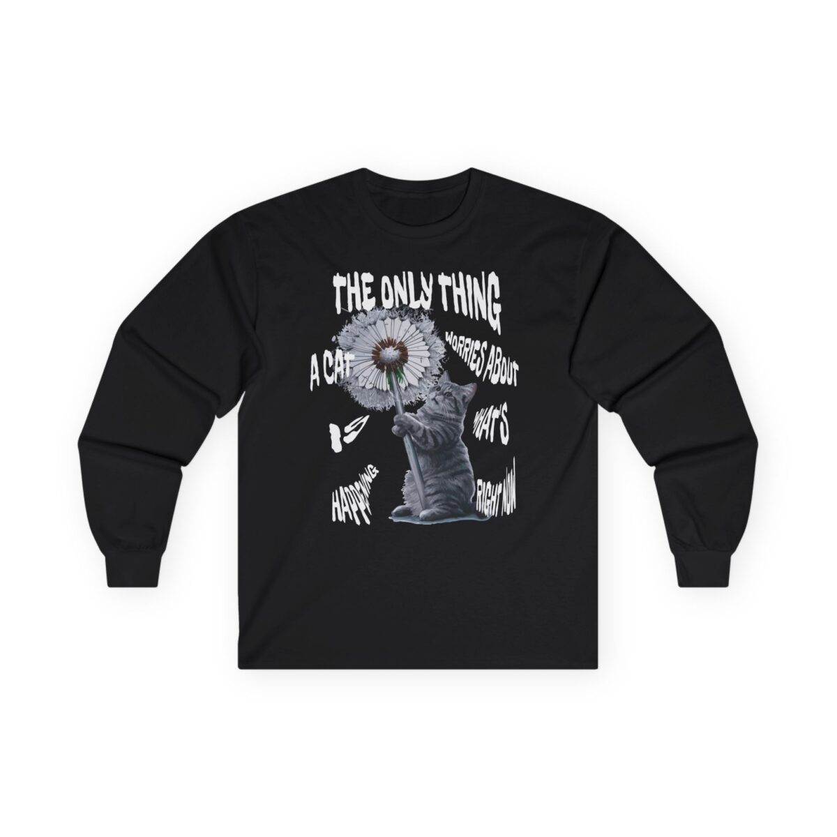 A cat worries about Unisex Ultra Cotton Long Sleeve Tee