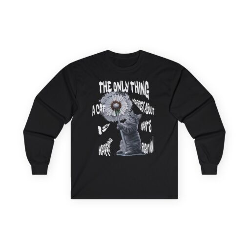 A cat worries about Unisex Ultra Cotton Long Sleeve Tee