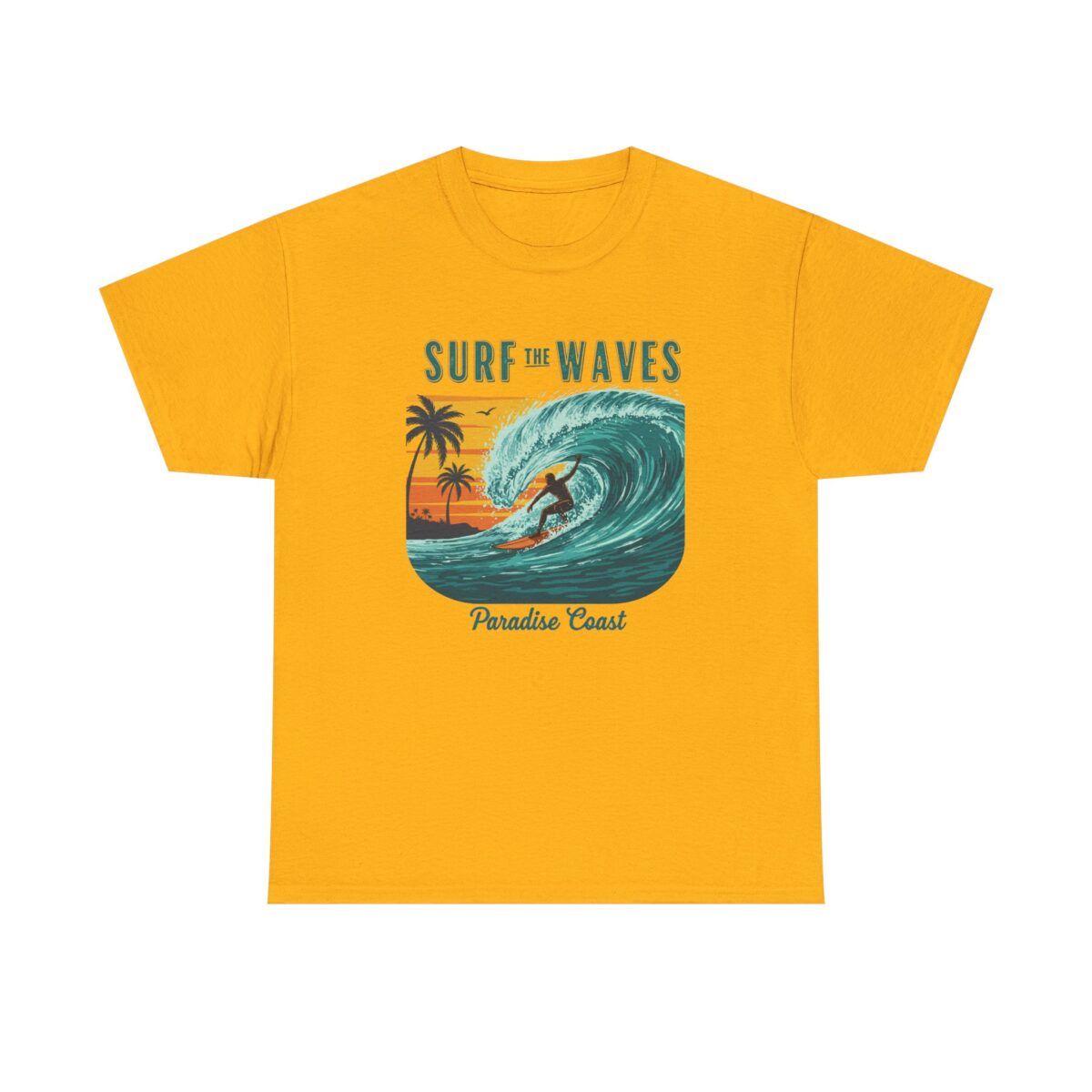 Surf the waves Unisex Heavy Cotton Tee - Image 13