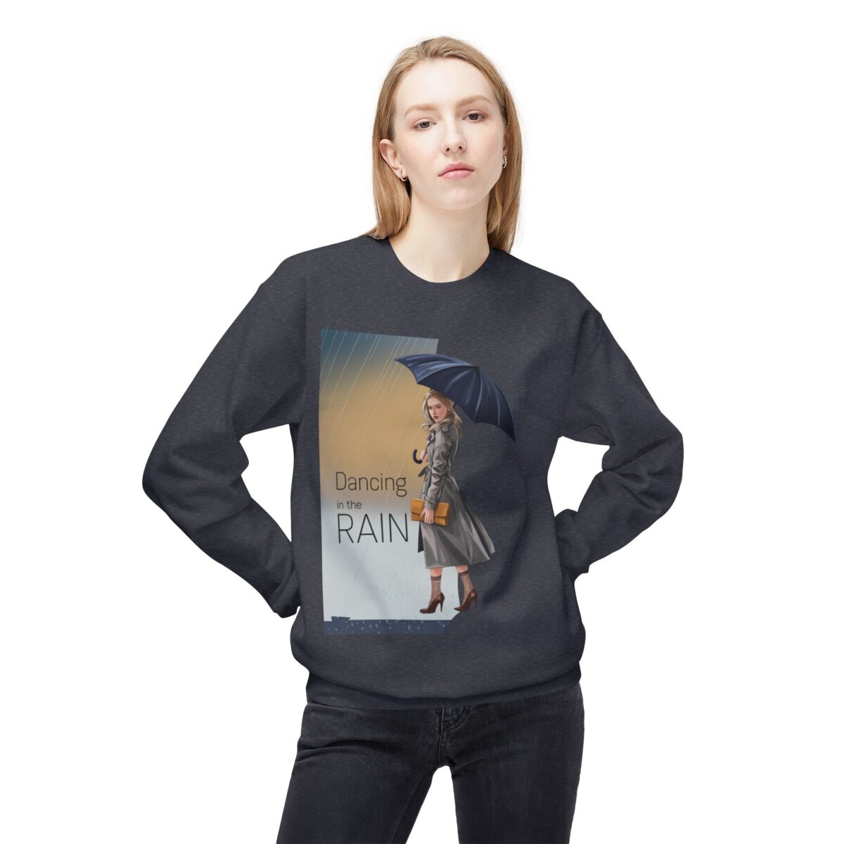 Dancing in the rain Unisex Midweight Softstyle Fleece Crewneck Sweatshirt - Image 11