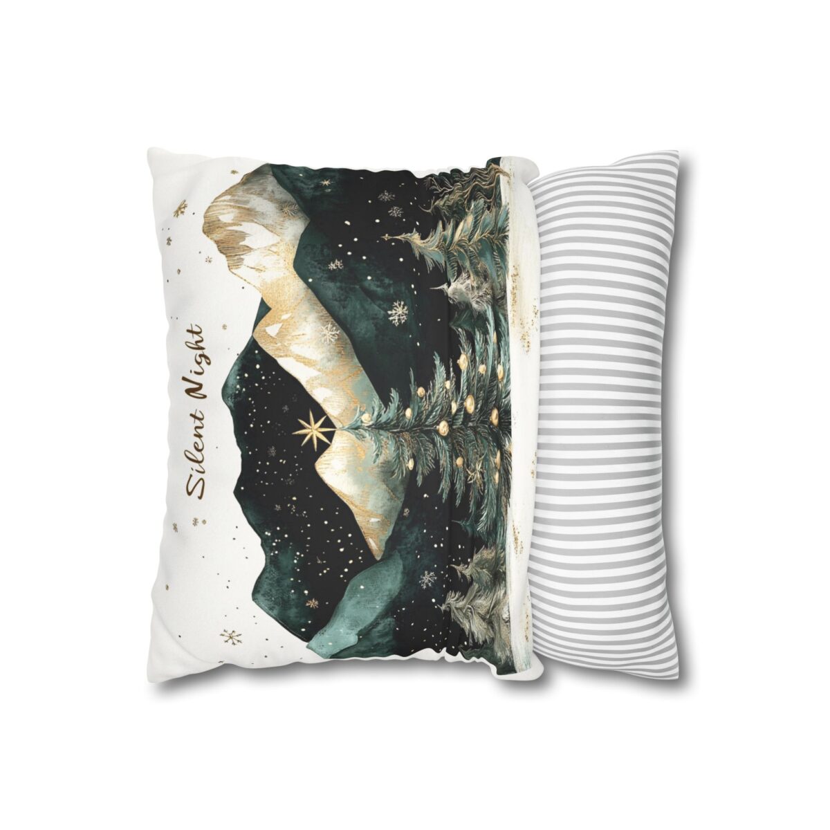 Silent night II Faux Suede Square Pillowcase - Image 2