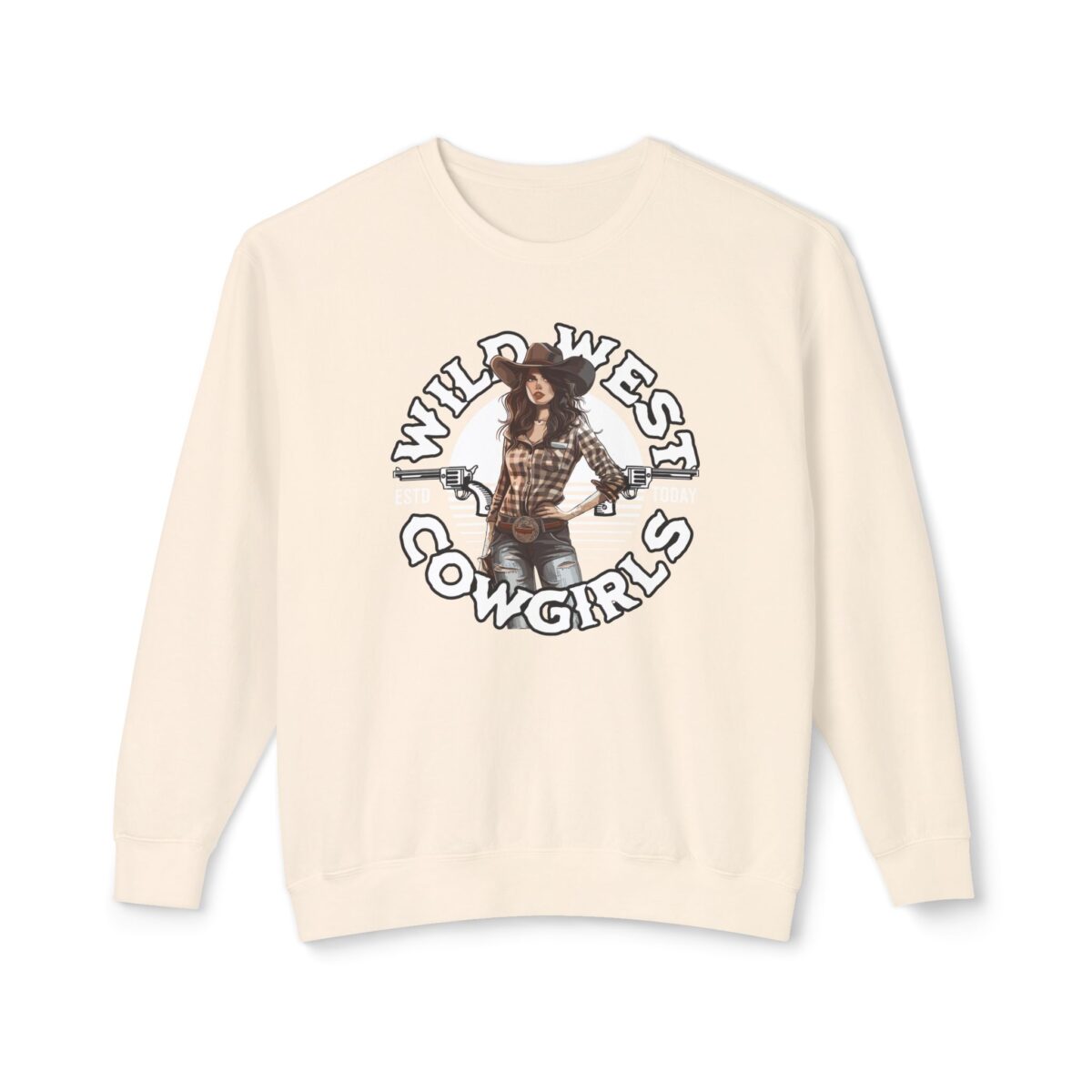 Wild West Cowgirls Unisex Lightweight Crewneck Sweatshirt - Image 5