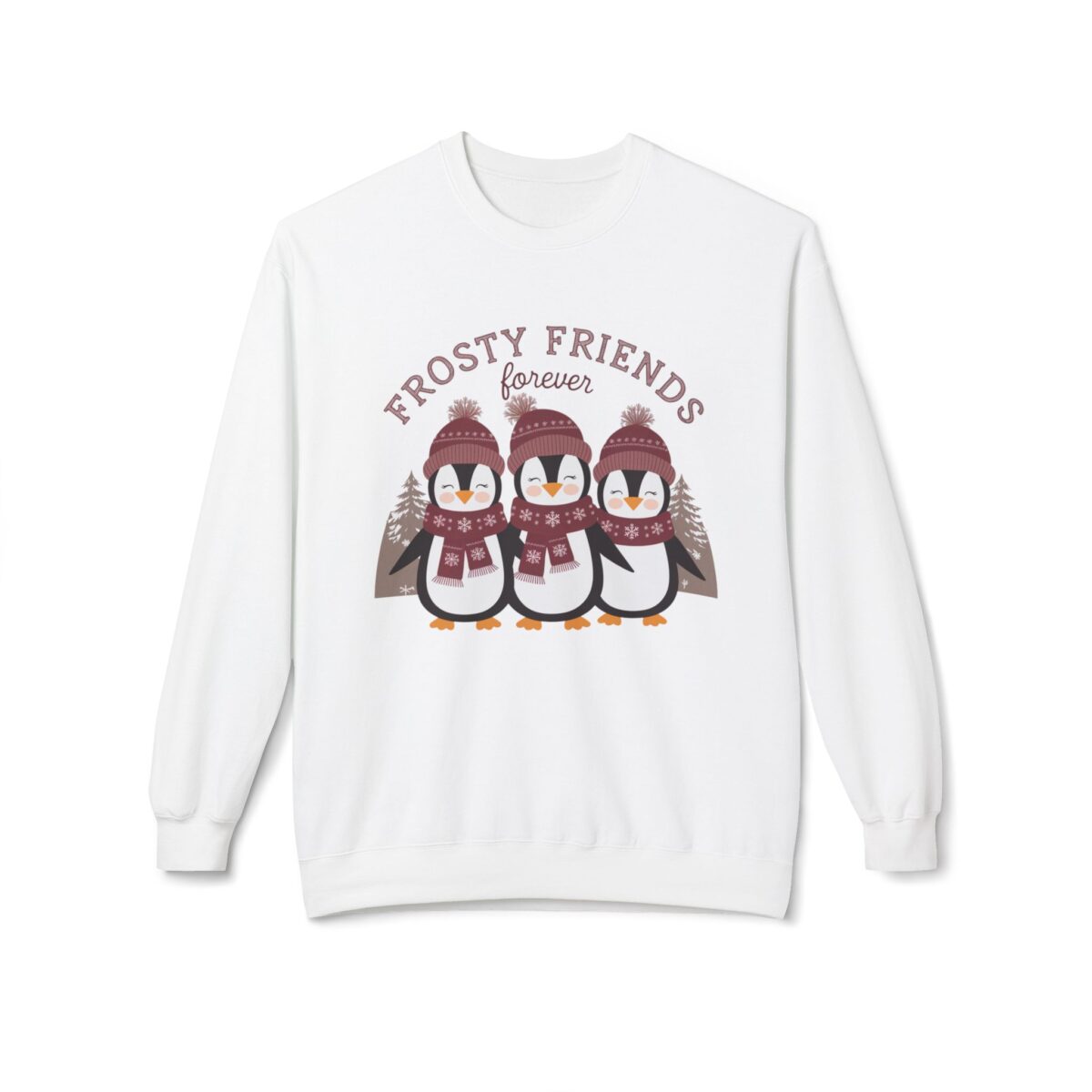 Frosty friends forever  Unisex Midweight Softstyle Fleece Crewneck Sweatshirt
