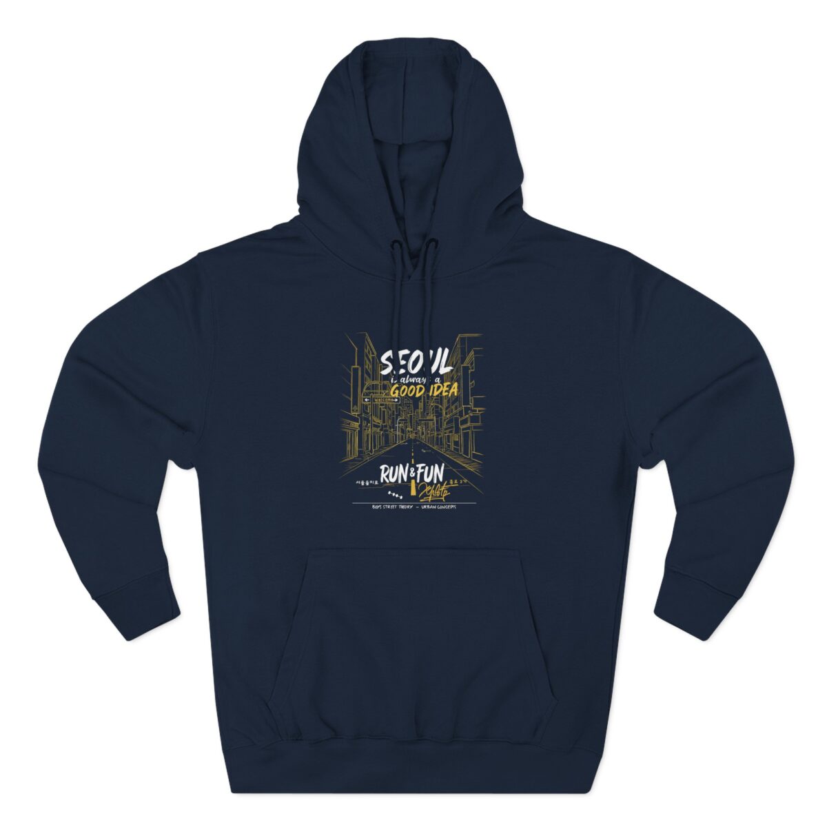 Seoul Good Idea Three-Panel Fleece Hoodie - Perfect for Urban Adventures - Image 5