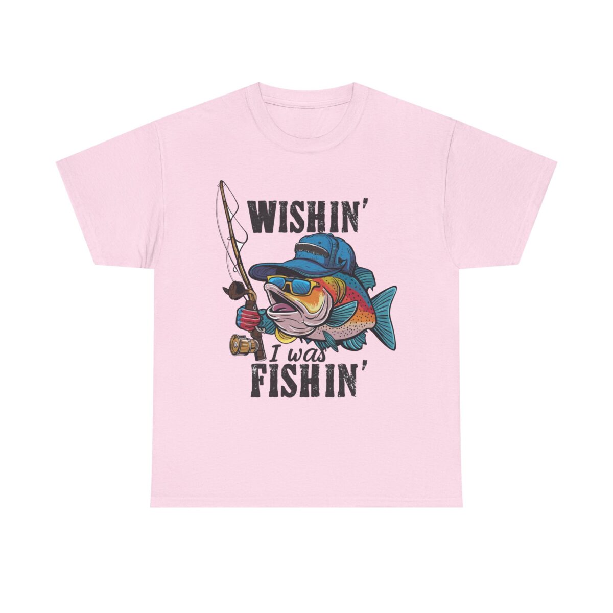 Whishing I was fishing Unisex Heavy Cotton Tee - Image 13