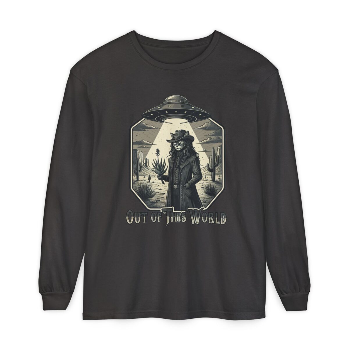 Out of this world Unisex Garment-dyed Long Sleeve T-Shirt - Image 9