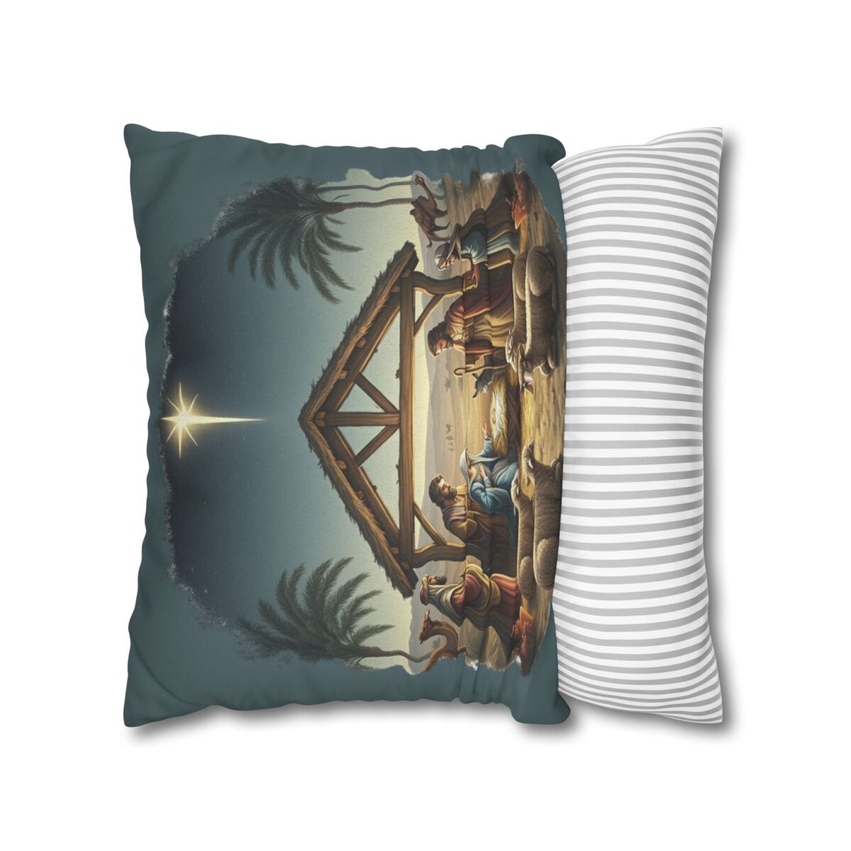The baby was Jesus Faux Suede Square Pillowcase - Image 10