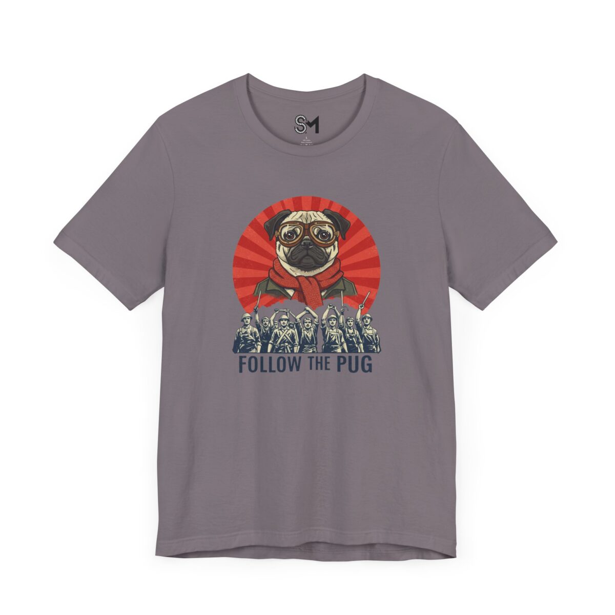 Follow the pug Unisex Jersey Short Sleeve Tee - Image 47
