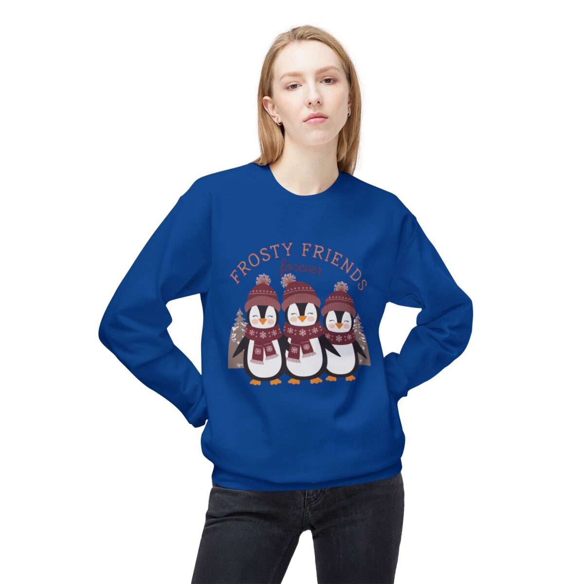 Frosty friends forever  Unisex Midweight Softstyle Fleece Crewneck Sweatshirt - Image 27