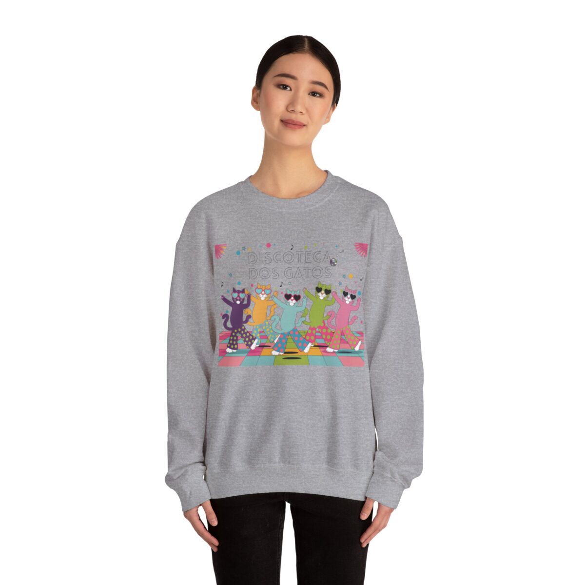 Discoteca dos Gatos Unisex Heavy Blend™ Crewneck Sweatshirt - Image 16