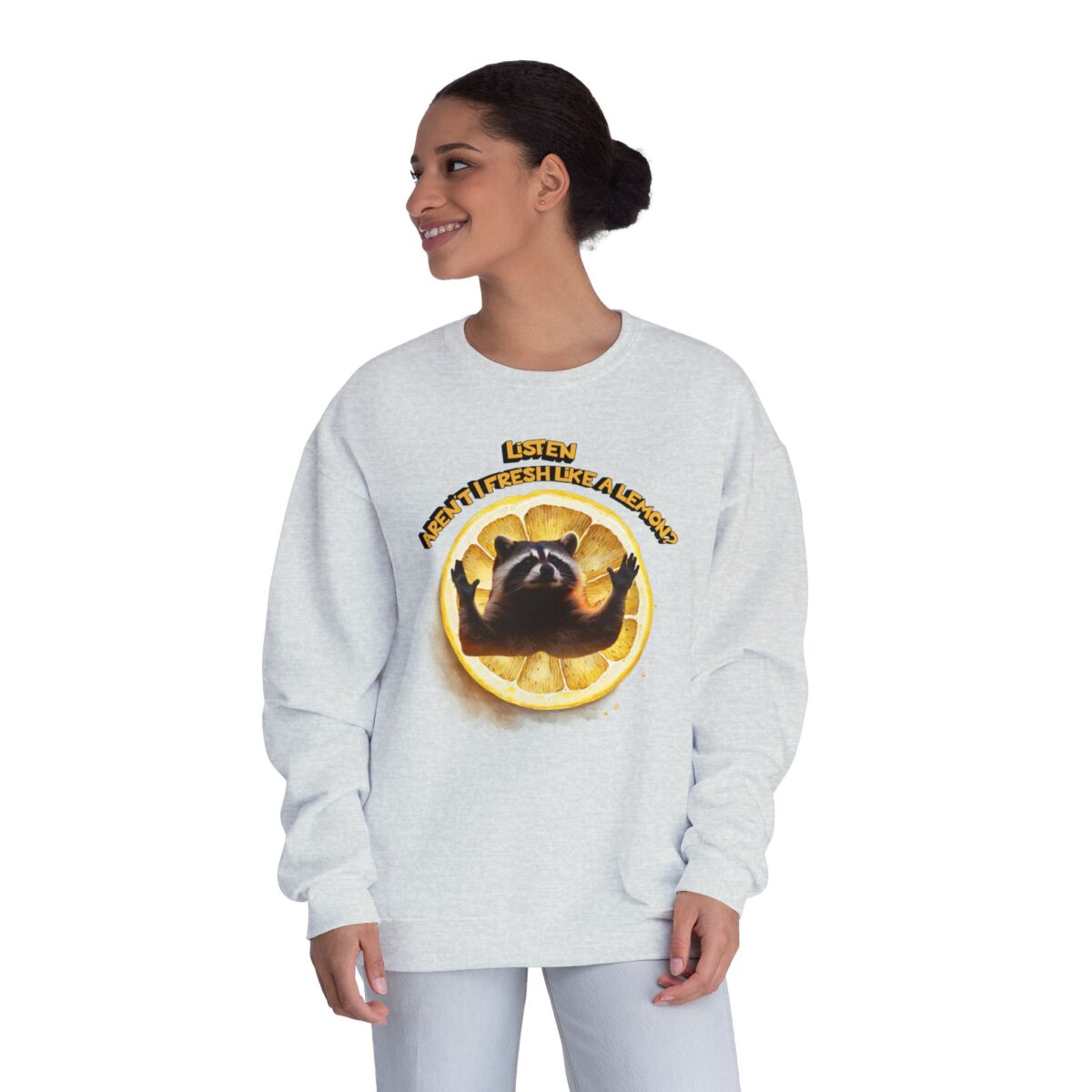 Lemonish racoon Unisex NuBlend® Crewneck Sweatshirt - Image 16