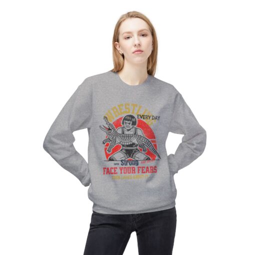 Face your fears Unisex Midweight Softstyle Fleece Crewneck Sweatshirt - Image 11