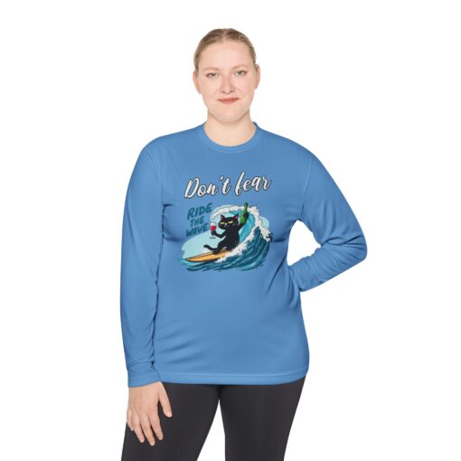 Don't fear, ride the wave Unisex Lightweight Long Sleeve Tee - Image 20