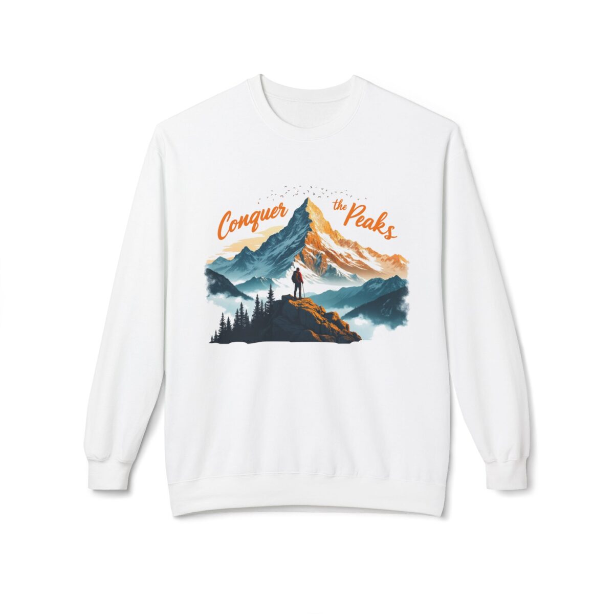 Conquer the peaks Unisex Midweight Softstyle Fleece Crewneck Sweatshirt - Image 5