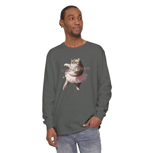 It's not kung fu Unisex Garment-dyed Long Sleeve T-Shirt - Image 3
