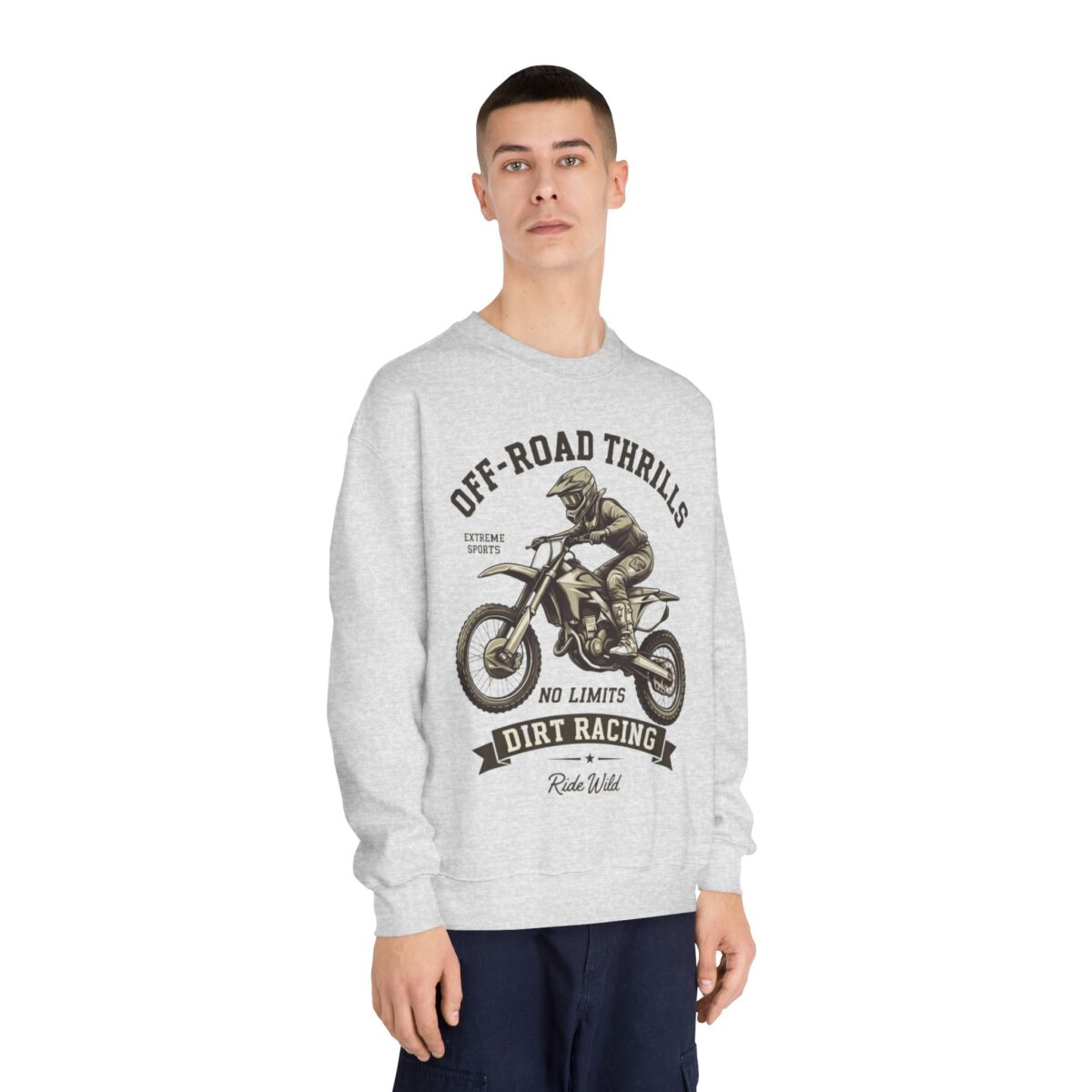 Off-road thriller Unisex DryBlend® Crewneck Sweatshirt - Image 8