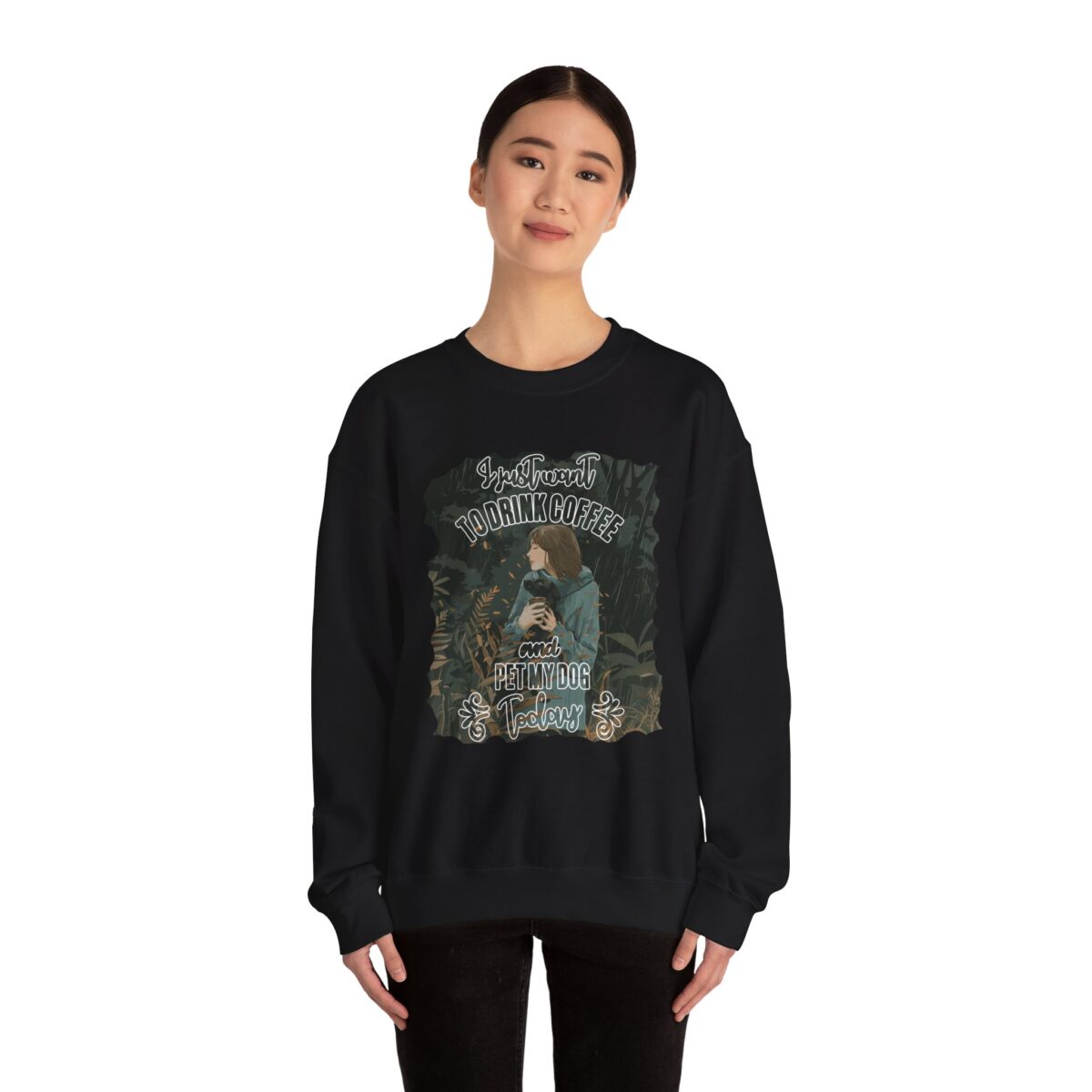 Pet my dog today Unisex Heavy Blend™ Crewneck Sweatshirt - Image 4