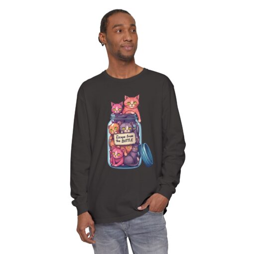 Escape from the bottle Unisex Garment-dyed Long Sleeve T-Shirt - Image 59
